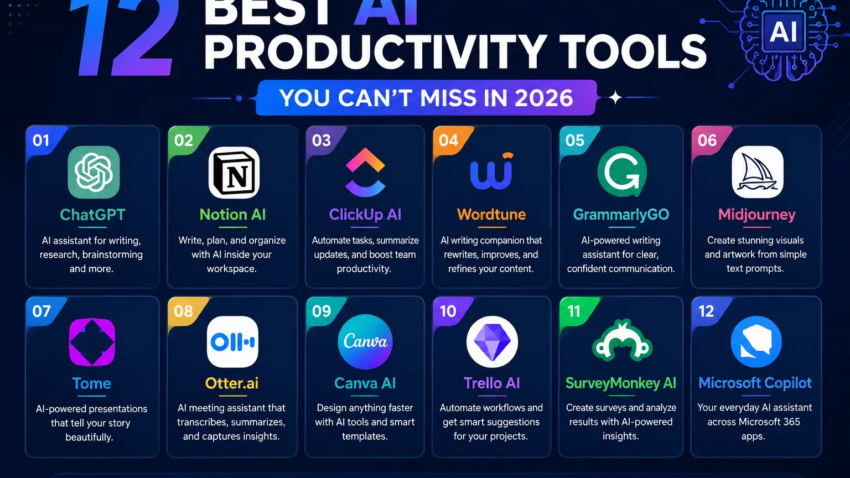 12 Best AI Productivity Tools You Can't Miss in 2026