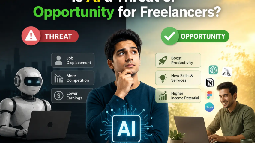 Discover whether AI is a threat or an opportunity for freelancers in 2026. Learn how to adapt, find new clients, and stay competitive.