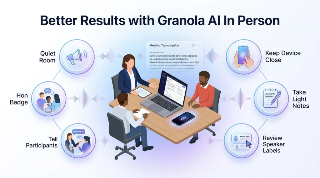 does Granola AI work for in-person meetings