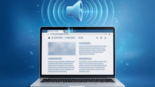 Text to speech Chrome extension reading a web page aloud on a laptop