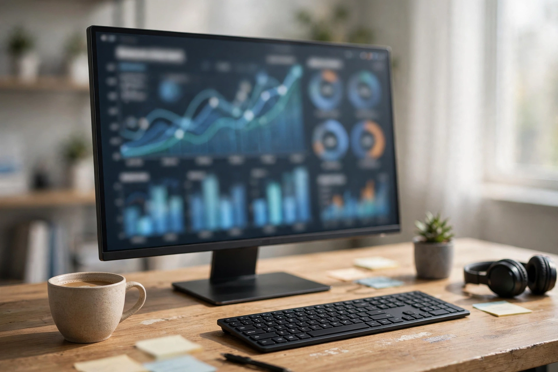 Dashboard tracking ai search marketing dc visibility, brand mentions and citations in AI answers over time