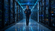 Engineer in a data center representing the 3 pillars of ai platform architecture