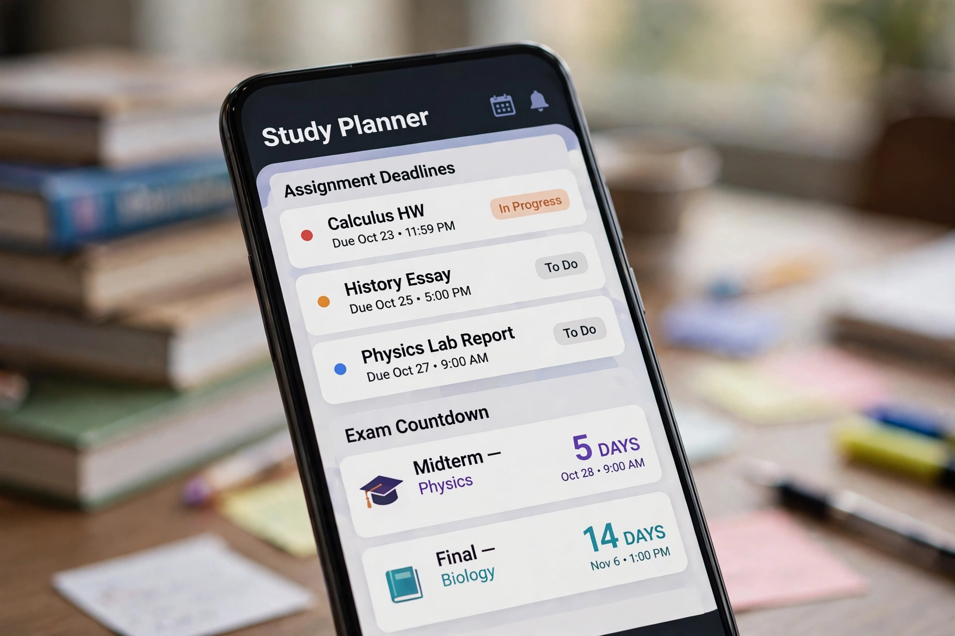 College student planning a study schedule on a laptop